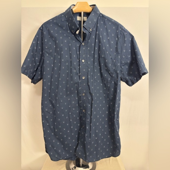 Hickey Freeman Other - Hickey Freeman Cotton Classic Blue Golf Button Up - Men's Size XL